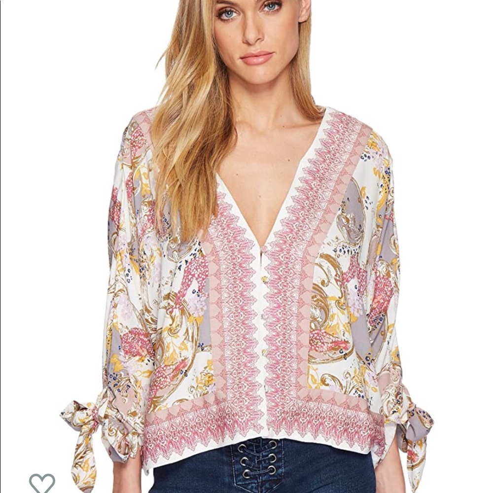 Free people printed blouse